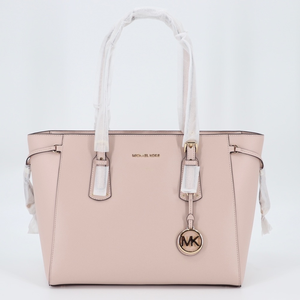 Brand New Michael Kors Voyager Leather Tote Shoulder Bag Authentic Soft Pink